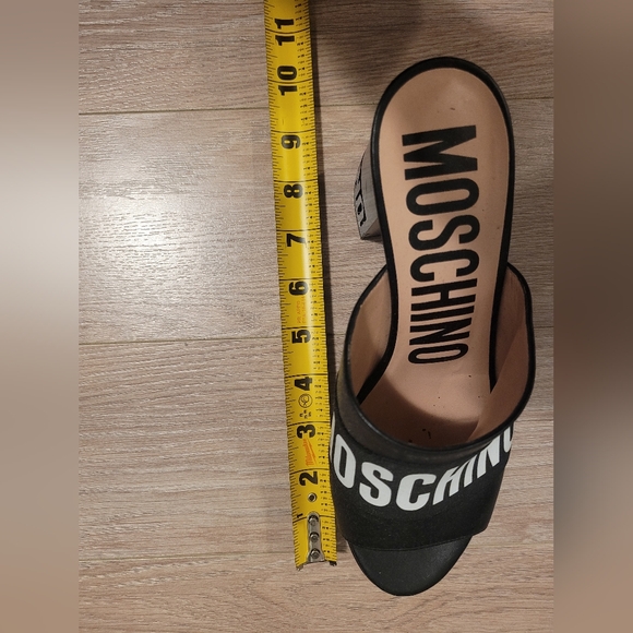 Moschino open toe platform mule pumps, size IT36, black, US 4.5 - Picture 14 of 14